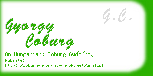 gyorgy coburg business card